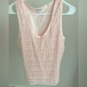 Light Pink Mixed Material Tank (Jcrew size small)